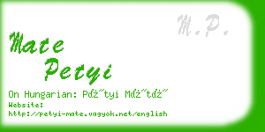 mate petyi business card